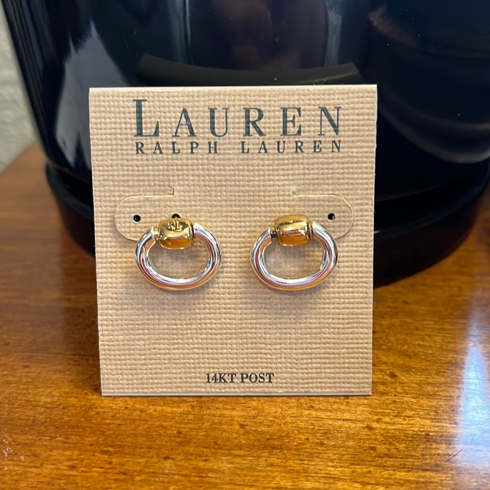 COPY - Ralph Lauren silver and gold post earrings
